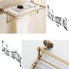 PHLCF 62 cm Copper Towel Rack with Hooks, Gold view 3