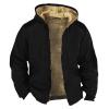 Men's Black Softshell Winter Jacket, Half-Zip, XXL view 1