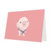 Pink Pig Blank Greeting Cards with Envelopes view 4