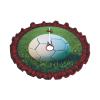 Green Football Grass Christmas Tree Skirt view 2