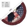 3D Christmas Tree Skirt with Flying Bald Eagle and American Flag Design view 4