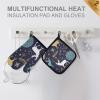Christmas Reindeer Snowflake Oven Mitt and Pot Holder Set view 3