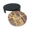 Set of 6 Vintage Aloha Tiki Leather Coasters view 3