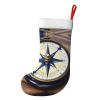Christmas Stockings with Sailboat and Nautical Compass Design view 2