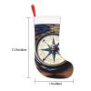 Christmas Stockings with Sailboat and Nautical Compass Design view 4