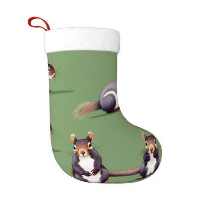 Christmas Stockings with Squirrel Print