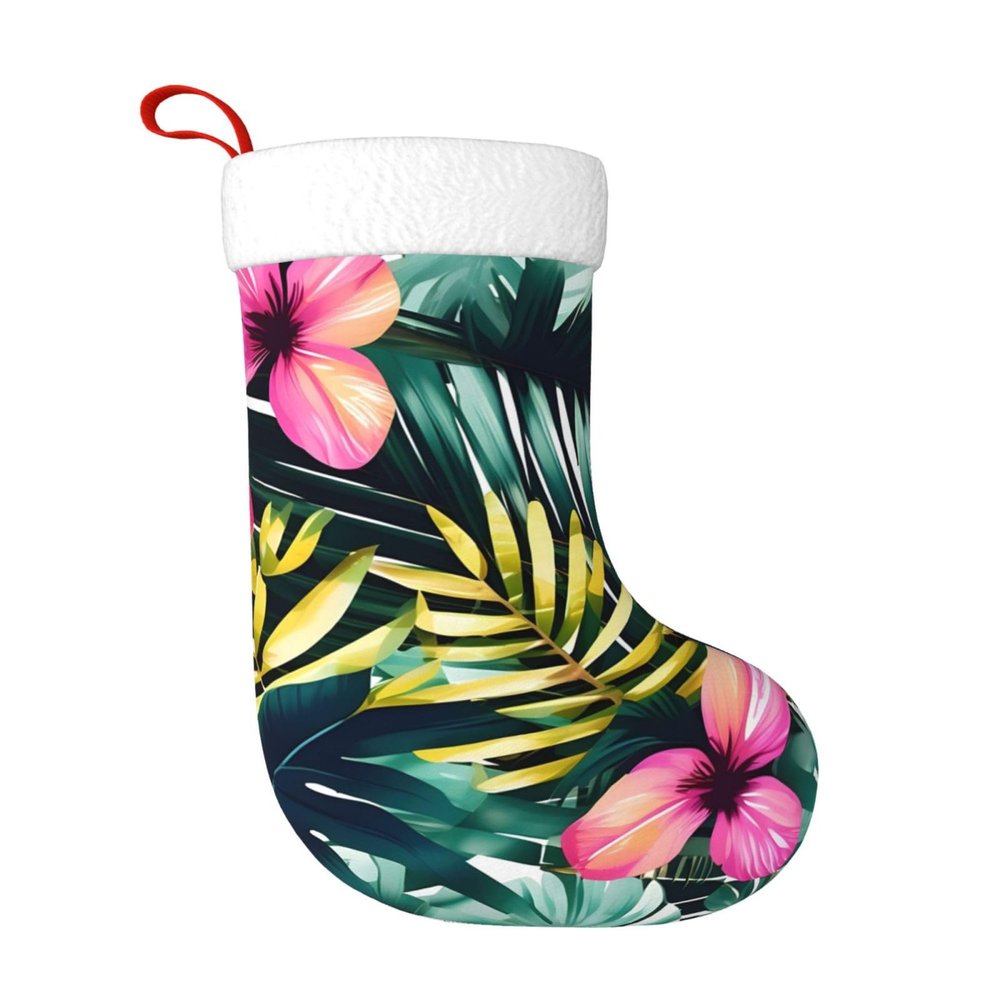 Tropical Hawaiian Flower Christmas Stocking