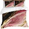 MELABE Red Abstract Flame Black Gold Duvet Cover Set, 220 x 240 cm view 1