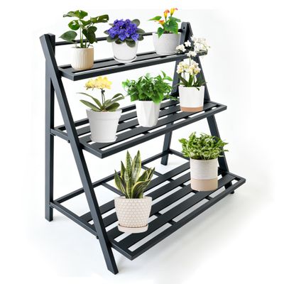 DHYGOTFUR Aluminum Tiered Plant Stand for Balcony and Garden