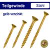 Chipboard Screws - Partial Thread - Yellow Zinc-Plated, Torx TX (50, 6.0 x 70 mm) view 2