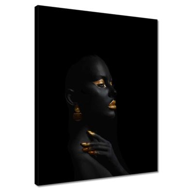 Canvas-Printed Painting Wall Art Decor, 40 x 50 cm, Woman with Gold Details, No. H8893M_PC1Q