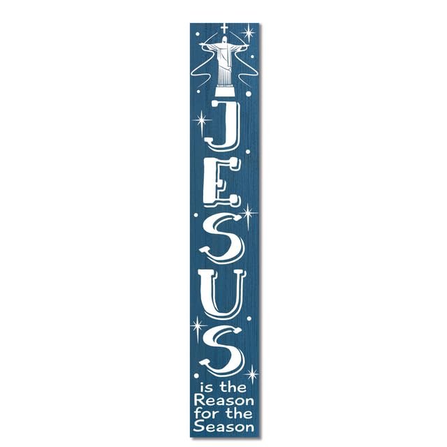 Horienteeon Jesus Is the Reason for the Season Christmas Porch Sign, 120 x 20 cm