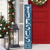 Horienteeon Jesus Is the Reason for the Season Christmas Porch Sign, 120 x 20 cm view 3