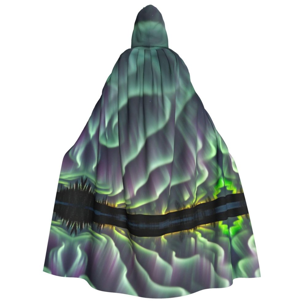 Miniks Aurora-Printed Hooded Cape for Adults, One Size