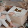 KIDSMOOD Personalized Wooden Baby Keepsake Box with Lid view 4