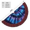 Rustic Batik Jute Plaid Christmas Tree Skirt view 4