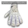 Renegade GK Rogue Blizzard Limited-Edition Goalkeeper Gloves, White/Blue, Size 7 view 3
