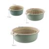 Vegetable Draining Basket, Double-Layer Kitchen Strainer (M) view 2