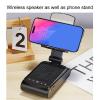 F25 Phone Stand with Wireless Bluetooth Speaker, Non-Slip Base, Foldable Adjustable Holder, Charger, HD Surround Sound view 4