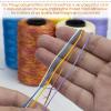 LEREATI Macrame Cord 1 mm x 230 m, Polyester Cotton Yarn for Handbags, Shoulder Bags, Crochet Bags and Knitwear (Red-Yellow) view 4