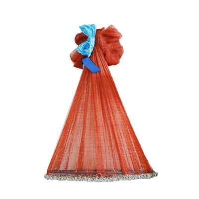 Hand-Thrown Fishing Cast Net with Iron Chain, Large Frisbee Style, 10 ft, 600 Type