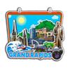 Grand Rapids Michigan USA 3D Wooden Landmark Fridge Magnet view 1