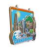 Grand Rapids Michigan USA 3D Wooden Landmark Fridge Magnet view 2