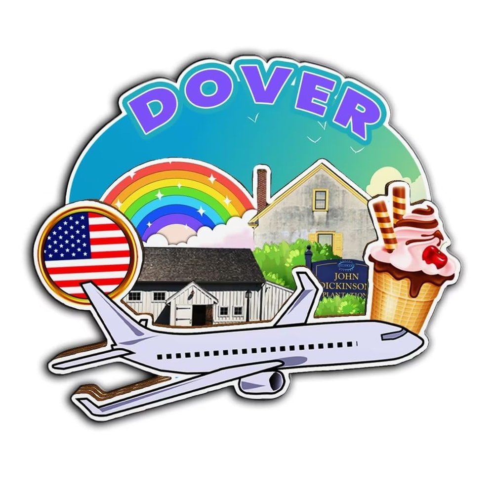Dover, Connecticut USA Wooden 3D Landmark Refrigerator Magnet