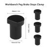 6-Piece Aluminum Alloy Bench Dogs for 19/20 mm Workbench Holes, Black view 2