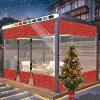 SDLLG Transparent PVC Tarpaulin, 600 g, Waterproof, 2 m x 2 m, Red view 1