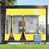SDLLG Tarpaulin with Transparent PVC, 600 g, Waterproof, H 3.5 m × L 3.8 m, Yellow view 1