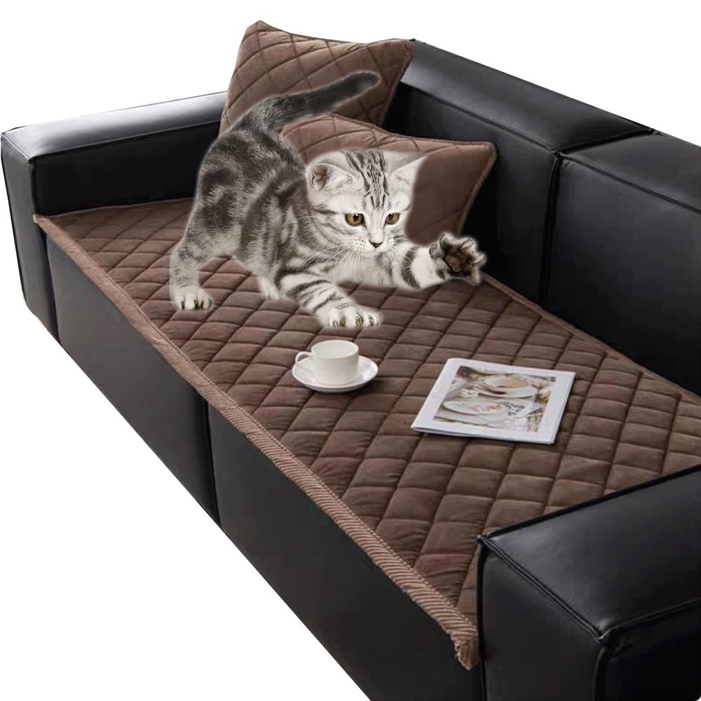SDNAM Velvet Sofa Cover, Non-Slip Sofa Protector, 1–4 Seater, 50 x 50 cm, Color 6@
