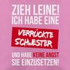 50 x 50 cm Cushion – “Get Lost, I Have a Crazy Sister” – Pink view 2