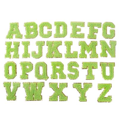 Locomo Personalized Chenille Letter Patch, 5.5 cm, Gold Trim, Iron-On or Sew-On, A–Z