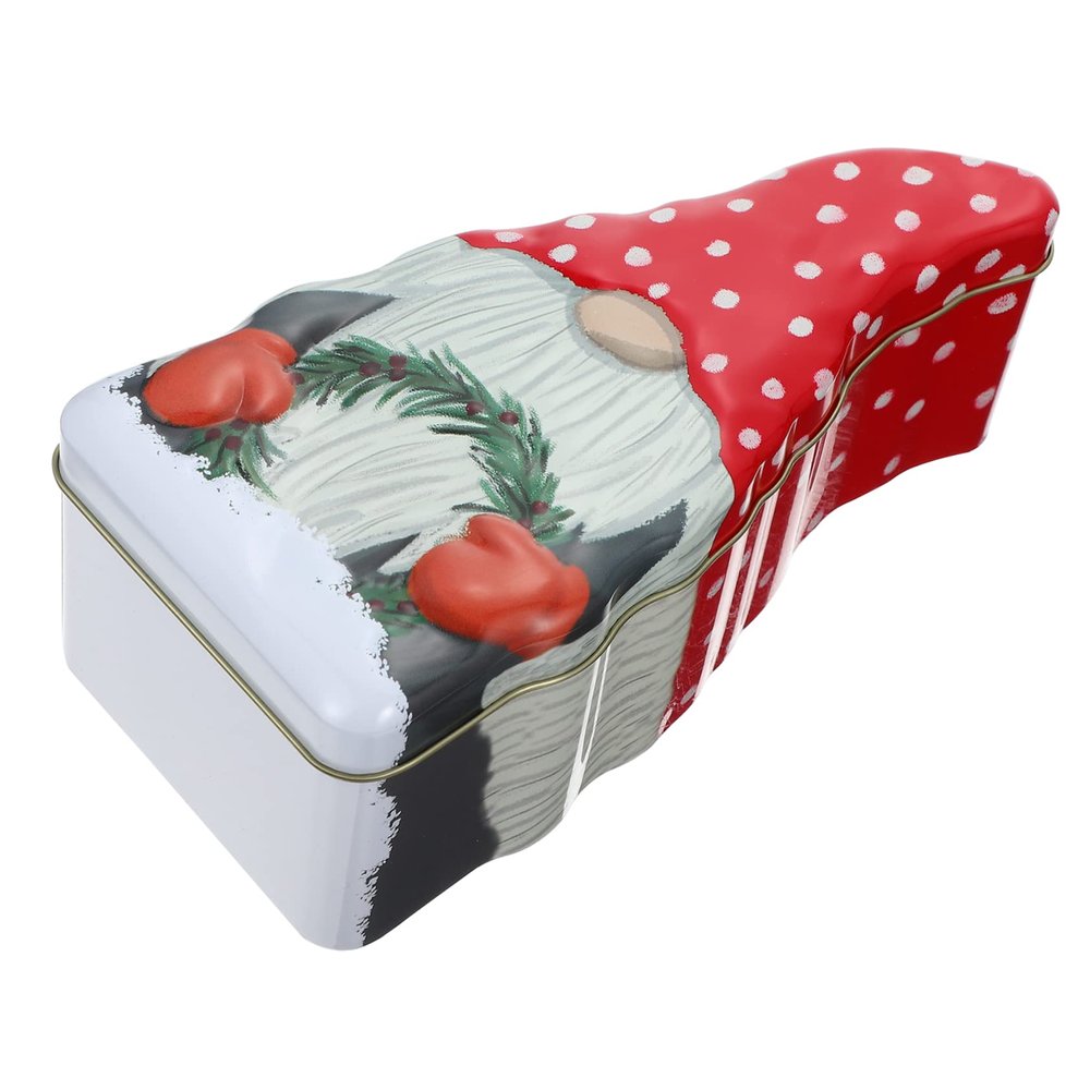 BESTonZON Christmas Gnome Candy Tin with Lid