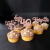 Happy 40th Birthday Rose Gold Glitter Cupcake Toppers, 30-Piece Set view 4