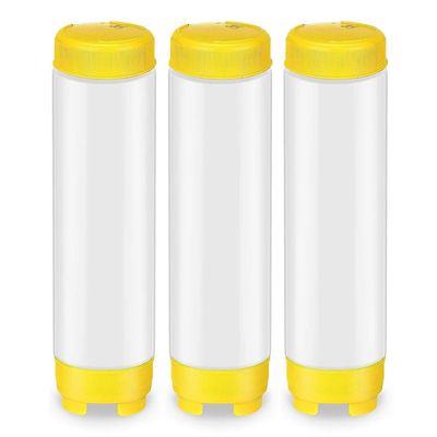 DKSooozs Plastic Squeeze Bottle, 473 mL, Refillable Valve Dispenser for Sauces and Ketchup