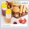 DKSooozs Plastic Squeeze Bottle, 473 mL, Refillable Valve Dispenser for Sauces and Ketchup view 4