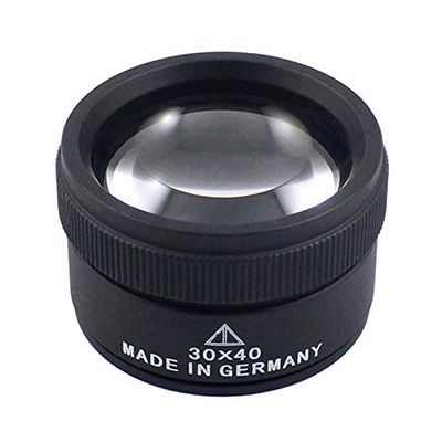FGHGF Premium 30x 40 mm Measuring Loupe Magnifier for Coins, Stamps, and Jewelry