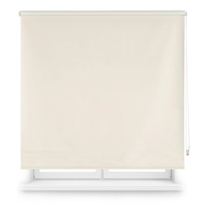 Blindecor Blackout Roller Blind, Made-to-Measure, Beige, 130 x 175 cm