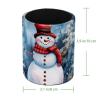 Stylish Snowman Pattern Pen Holder and Desk Organizer view 4