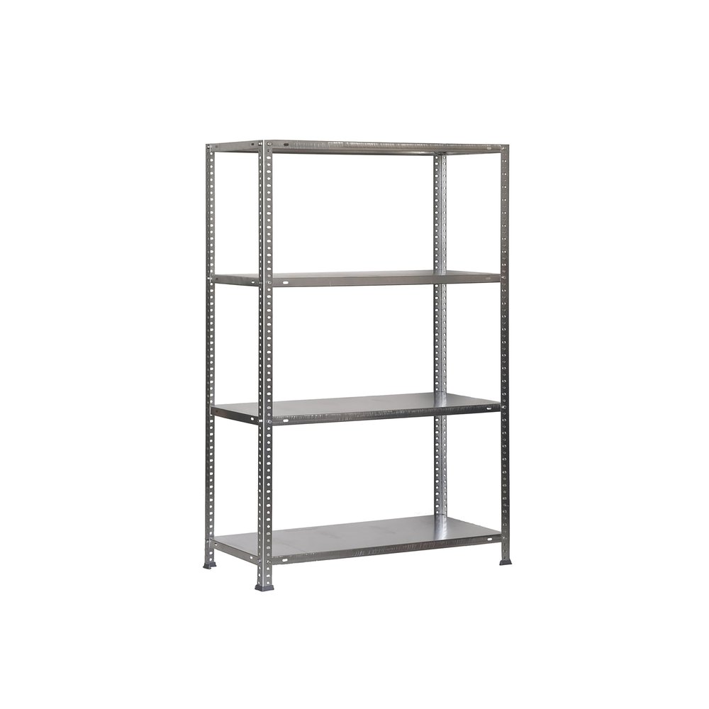 Simonrack Heavy-Duty Shelving Unit, 150x90x40 Metal Shelf, 4 Shelves, Galvanized - Advantage
