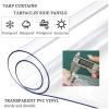 Clear Outdoor PVC Tarpaulin Curtains with Zippers, 2.8 x 2.5 m view 2