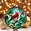 Jocidea Cardinal Ceramic Christmas Ornament, 7.1 cm view 3