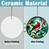 Jocidea Cardinal Ceramic Christmas Ornament, 7.1 cm view 4