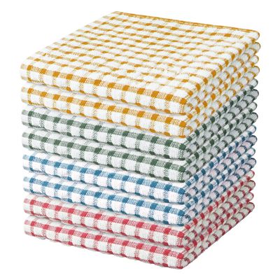 Nialnant 8-Pack Cotton Kitchen Dishcloths, 100% Cotton, Soft and Absorbent, 27.9 x 27.9 cm