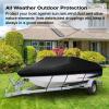 ZIXIAO Boat Cover, Waterproof 600D Oxford Fabric, Trailerable, UV-Resistant, for All-Weather Outdoor Protection, 11–13 ft view 2