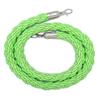 Queue Barrier System, Braided Light Green Velvet Rope with Polished Hooks view 1