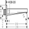 hansgrohe Tecturis E Tub Spout, 210 mm, Brushed Bronze view 4