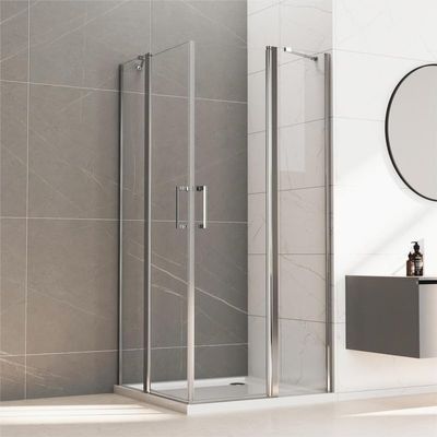 Corner-Entry Shower Enclosure 80 x 120 x 185 cm, 6 mm Nano Safety Glass